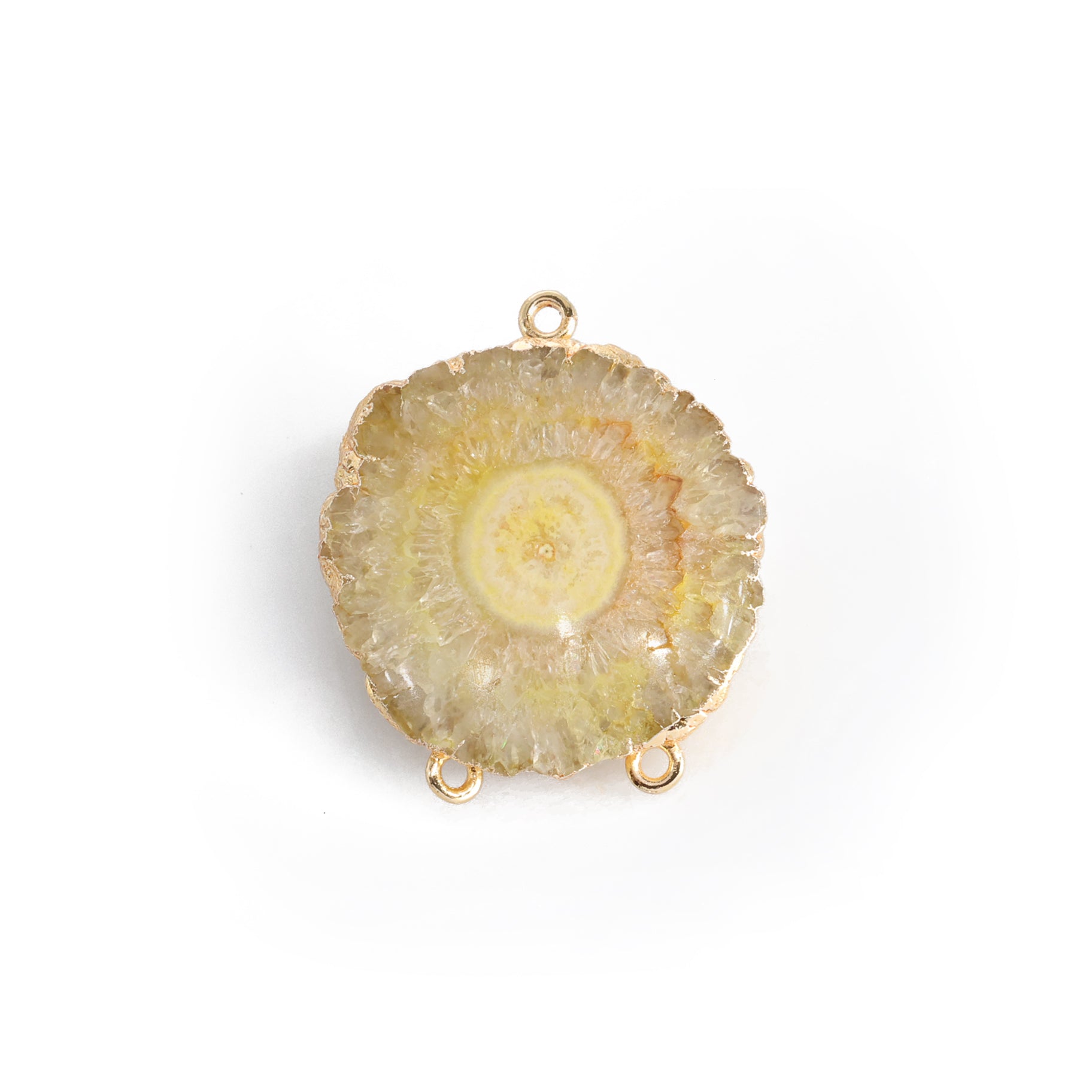 Solar Quartz Three Bail Connectors And Pendants