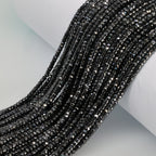 Faceted round gemstone polished and drilled, jewelry making beads