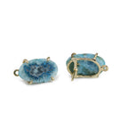 Geode Druzy Ear post  DIY Earrings