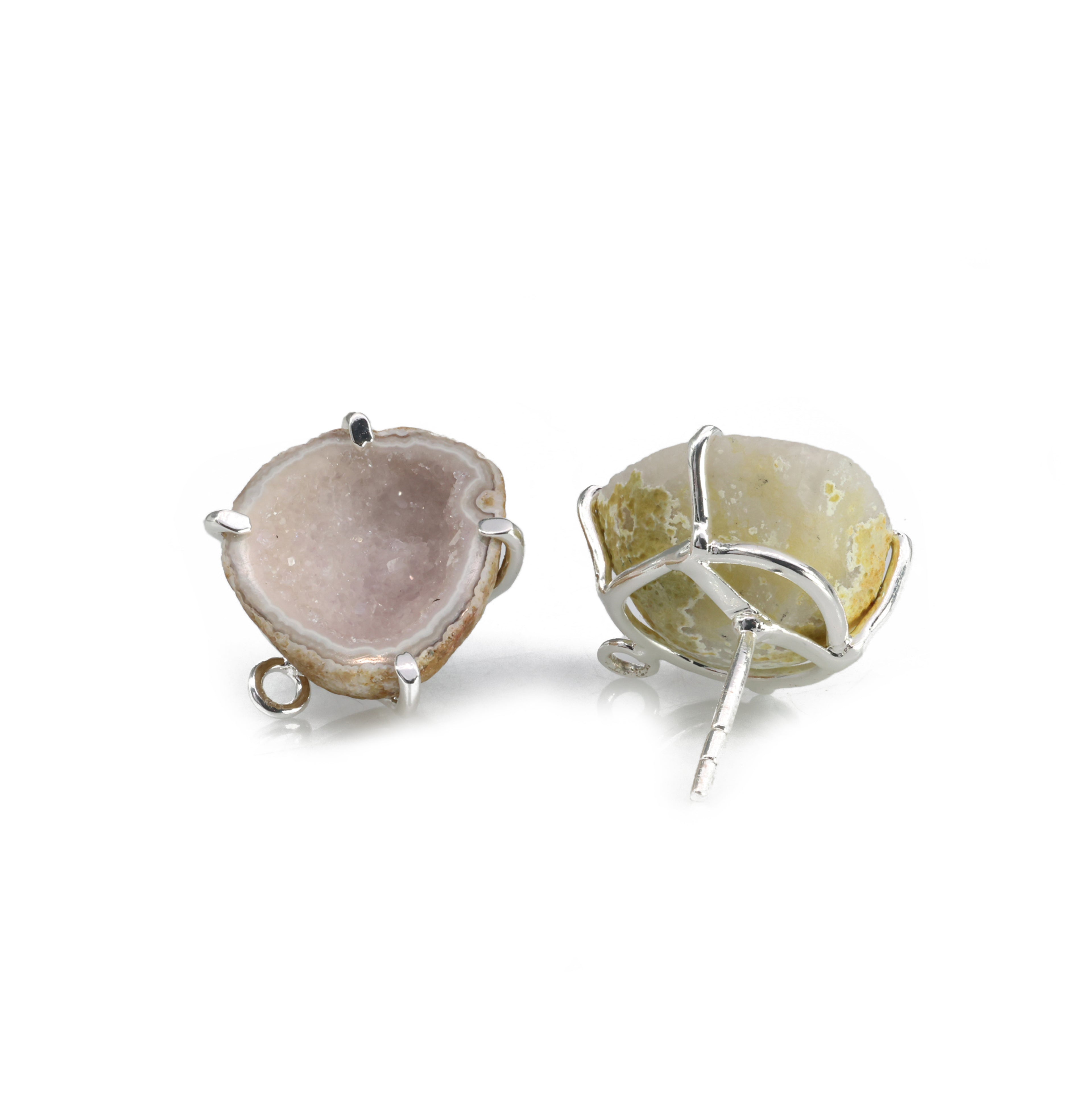 Geode Druzy Ear post  DIY Earrings
