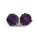 Natural solar quartz earpost for earrings