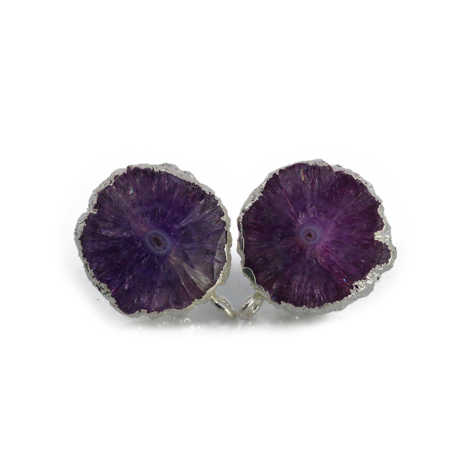 Natural solar quartz earpost for earrings