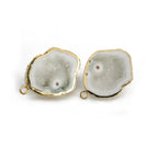 Geoden-Ohrstecker, DIY, Ohrringe, Edelstein, handgefertigte Ohrringe, Druzy, Ohrstecker, minimalistisch