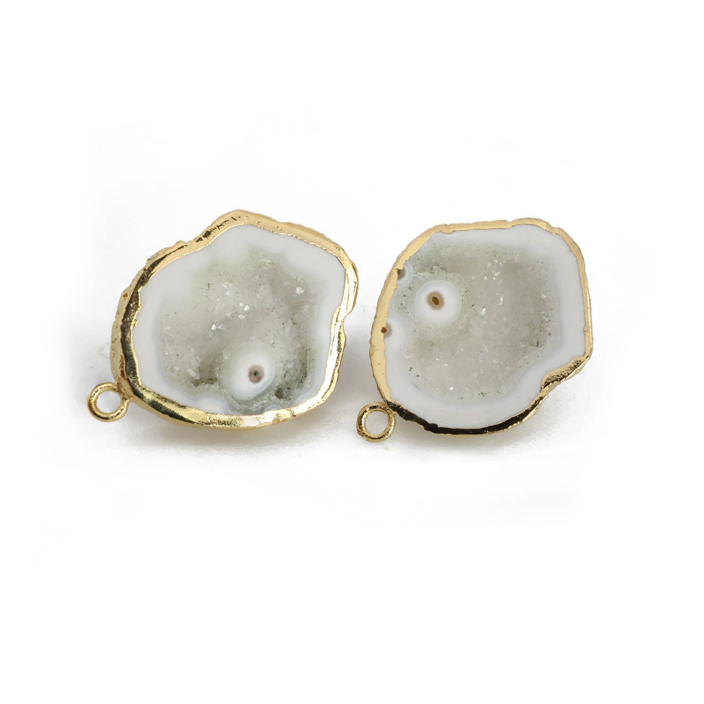 Geoden-Ohrstecker, DIY, Ohrringe, Edelstein, handgefertigte Ohrringe, Druzy, Ohrstecker, minimalistisch