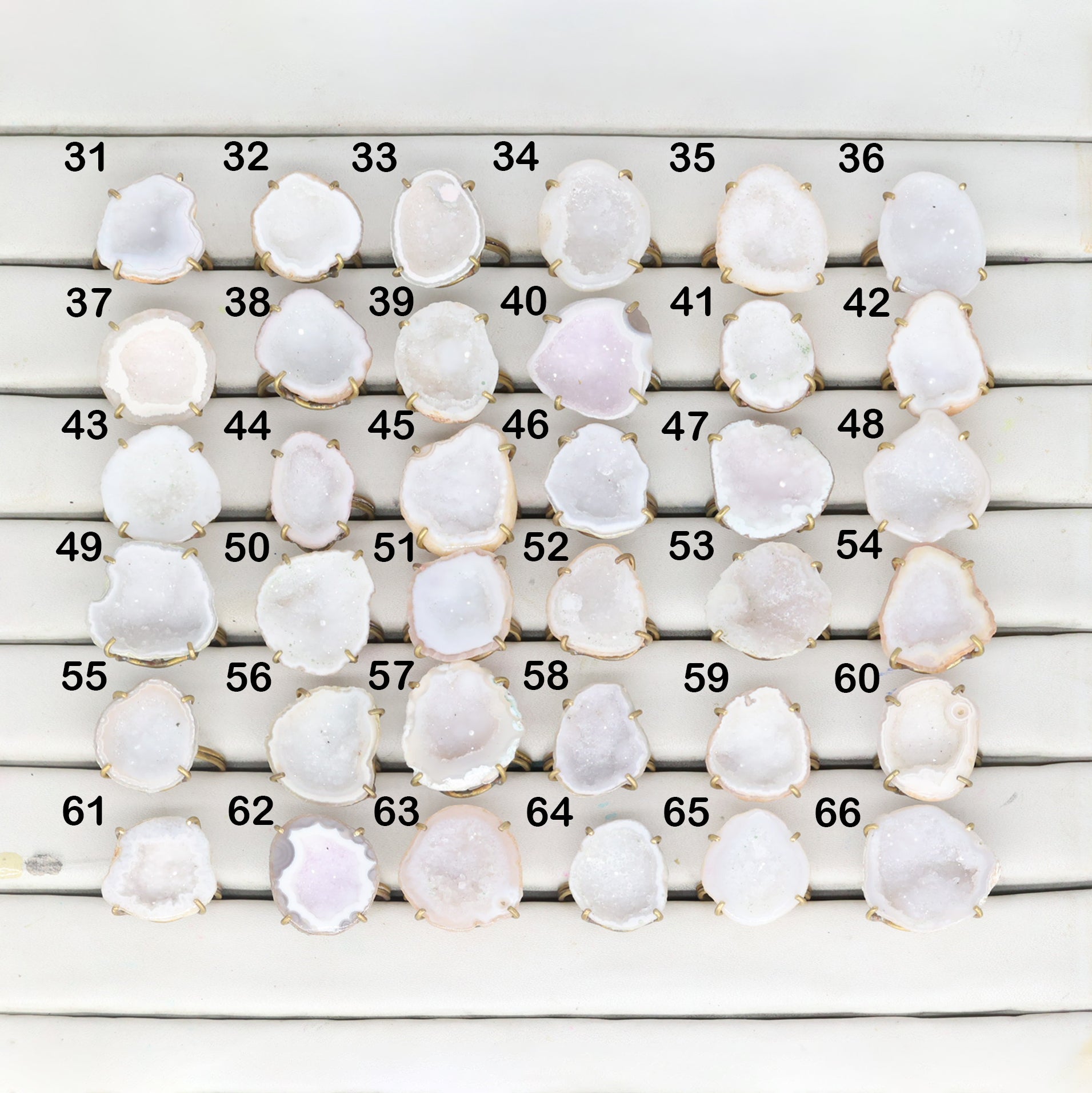 Geode Rings stone by Selection 20- 25mm White