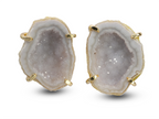 Making Charges Geode Studs Or Ear post Prong Setting