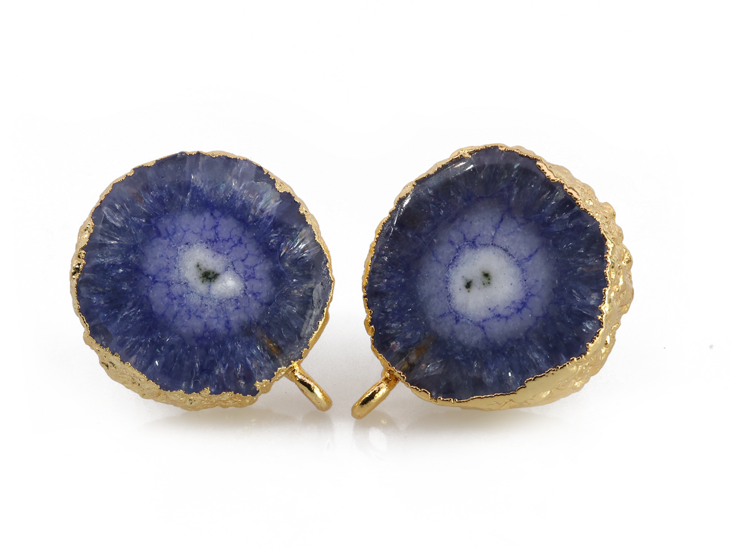 Natural solar quartz earpost for earrings