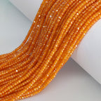 Faceted round gemstone polished and drilled, jewelry making beads
