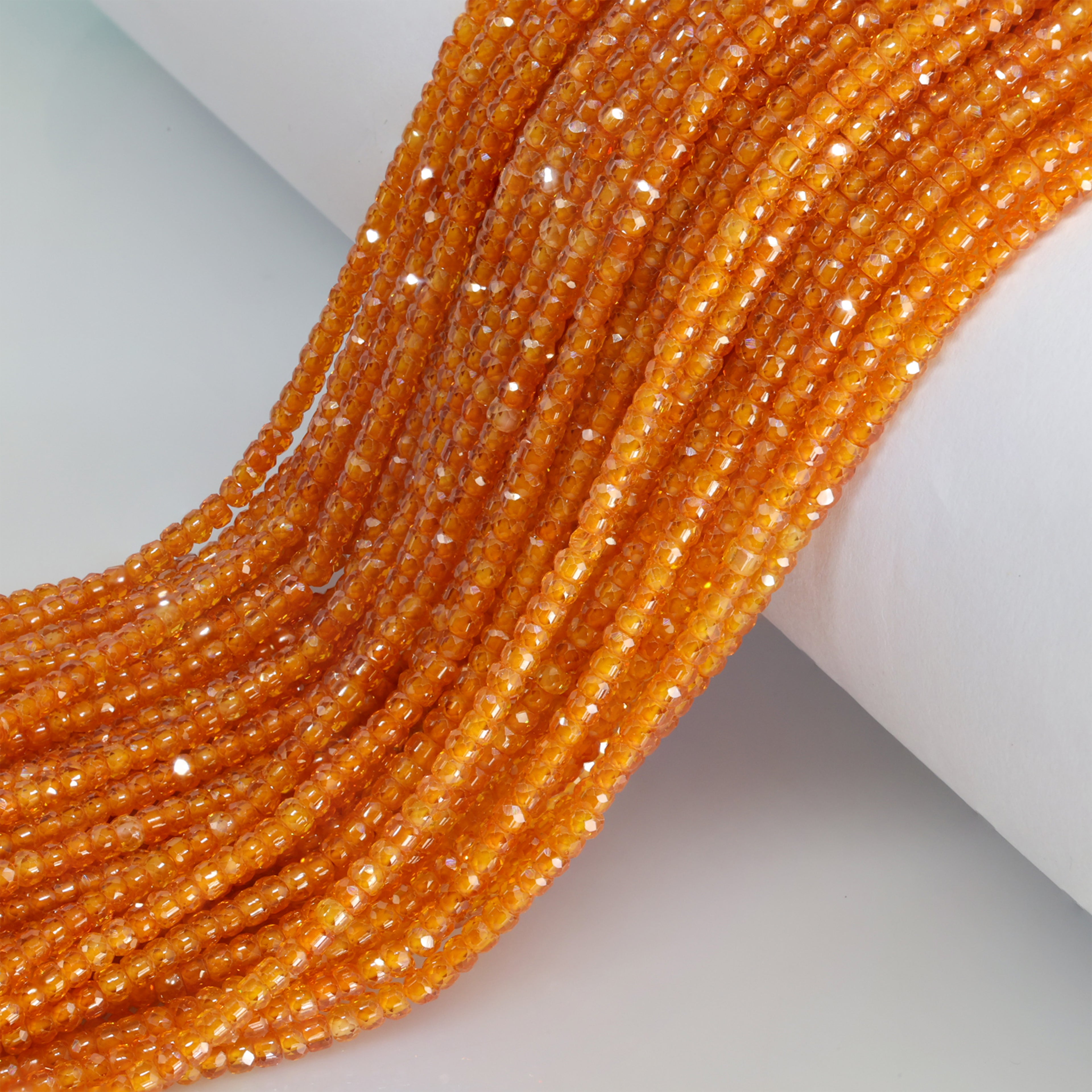 Faceted round gemstone polished and drilled, jewelry making beads