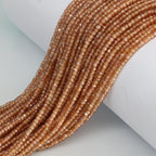 Faceted round gemstone polished and drilled, jewelry making beads