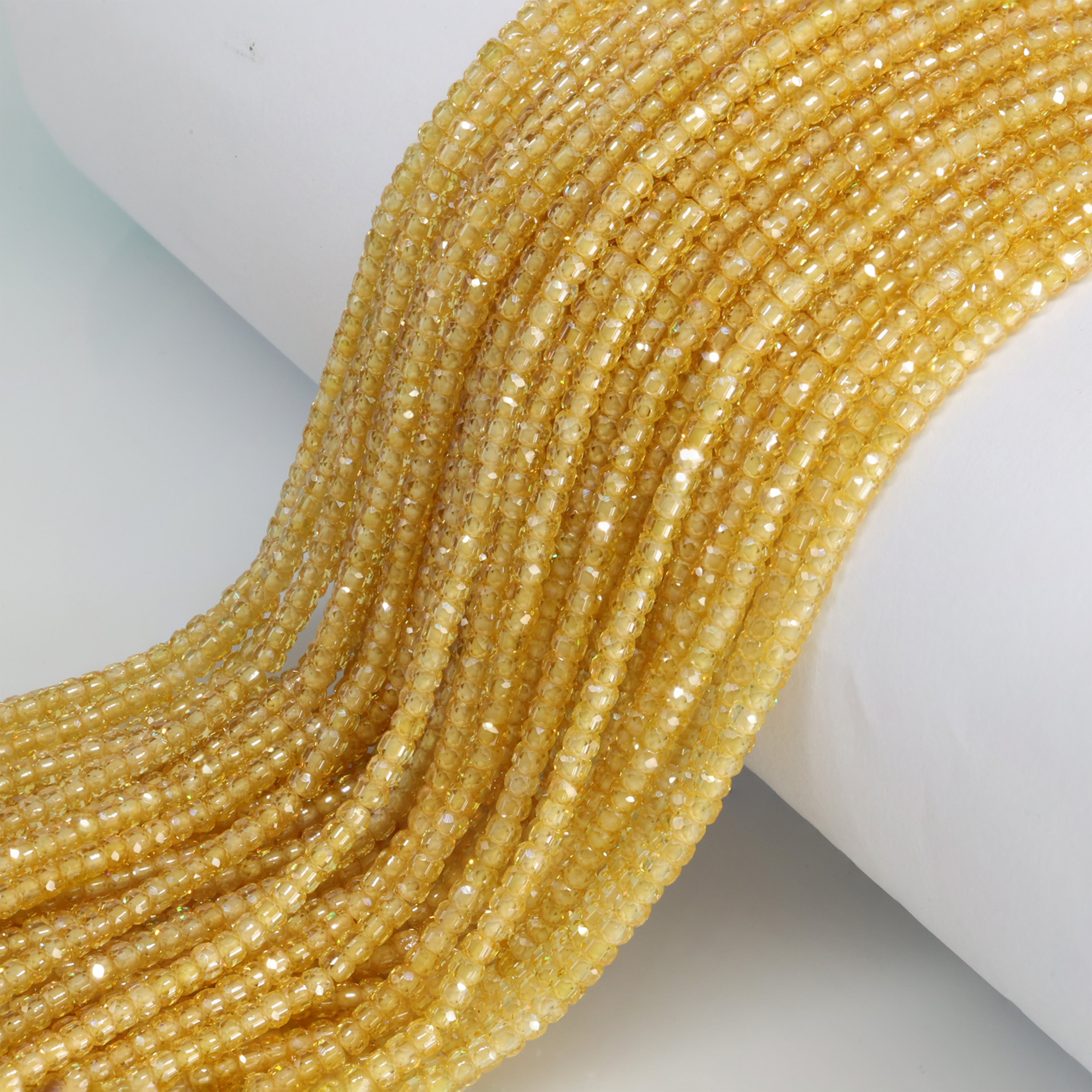 Faceted round gemstone polished and drilled, jewelry making beads