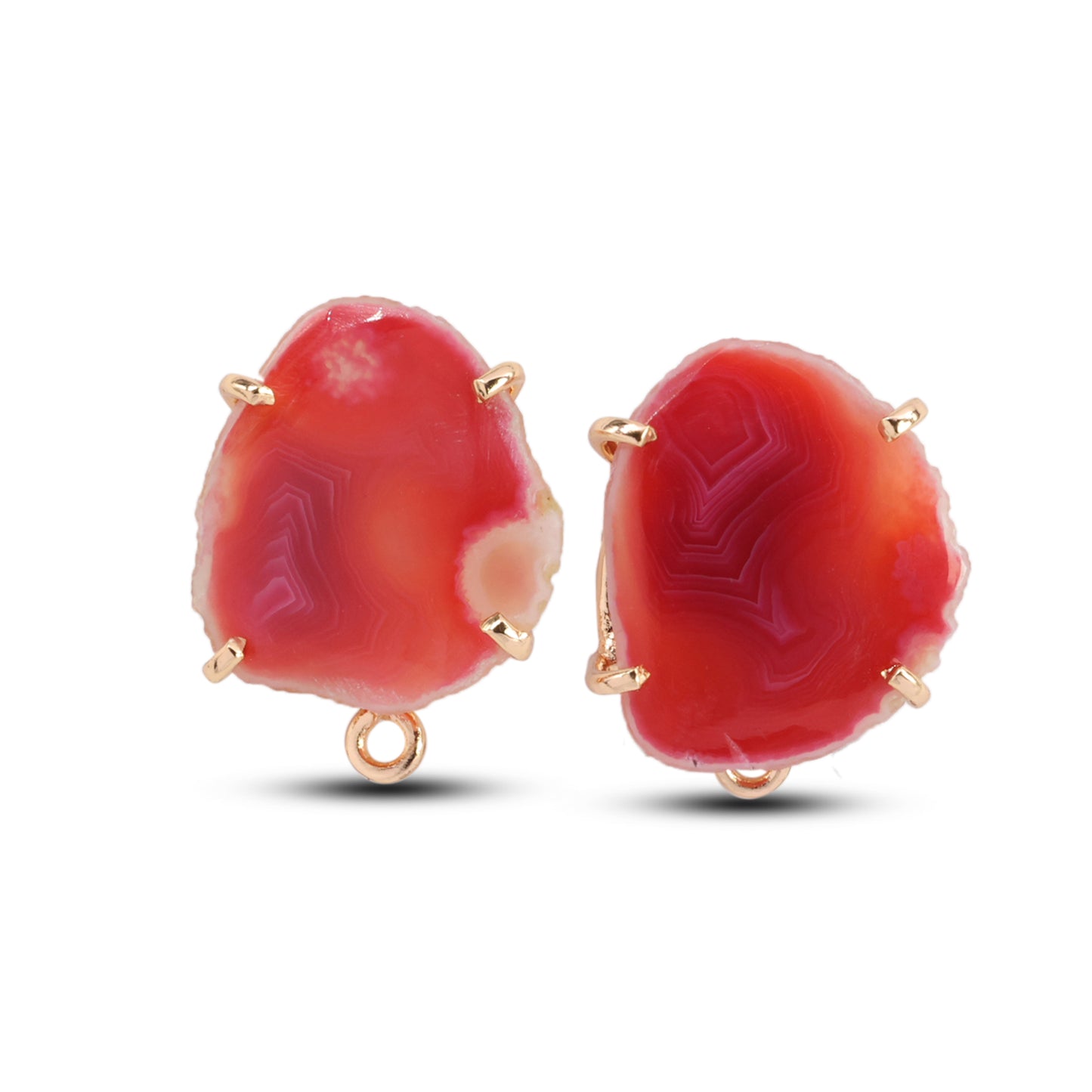Geode Druzy Slice  Earpost  DIY Earrings