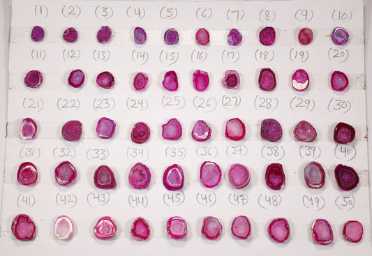 Geode Rings stone by Selection 10-20mm  Pink For Making Rings