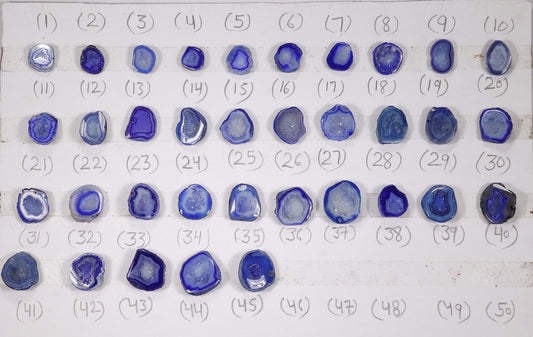 Geode Rings stone by Selection 10 - 20 mm Blue For Making Rings