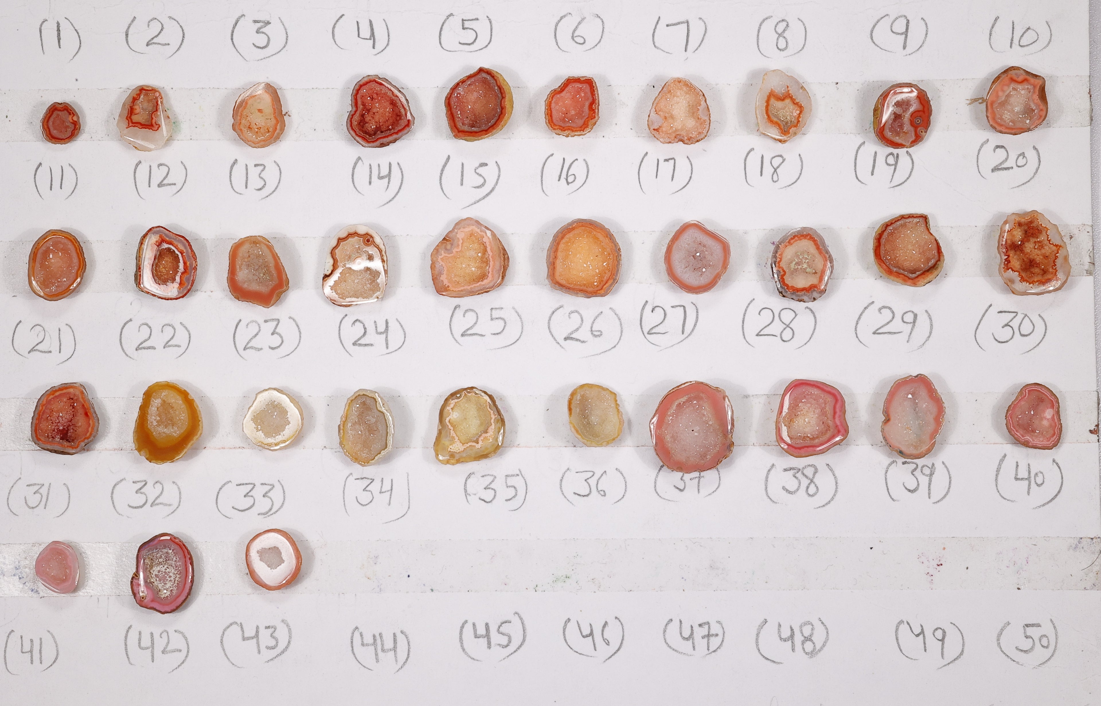 Geode Rings stone by Selection 10-20mm Orange For Making Rings