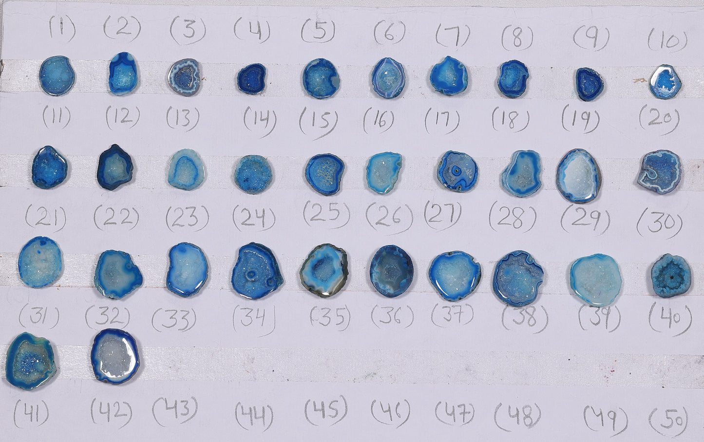 Geode Rings stone by Selection  10-20mm  Aqua For Rings Making