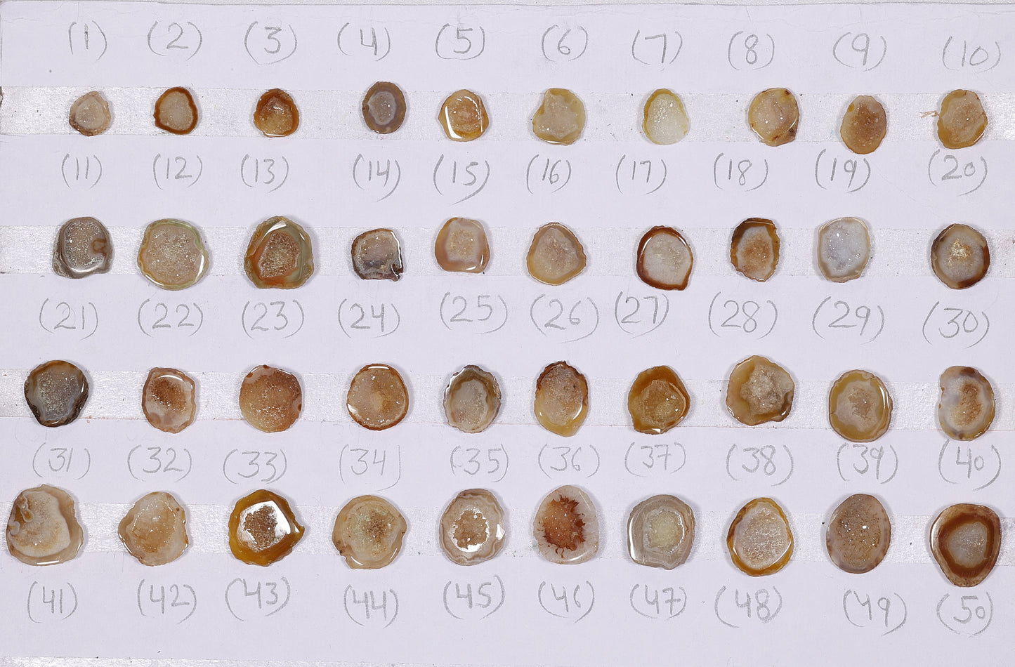 Geode Rings stone by Selection  10-20mm Beige For Rings Making