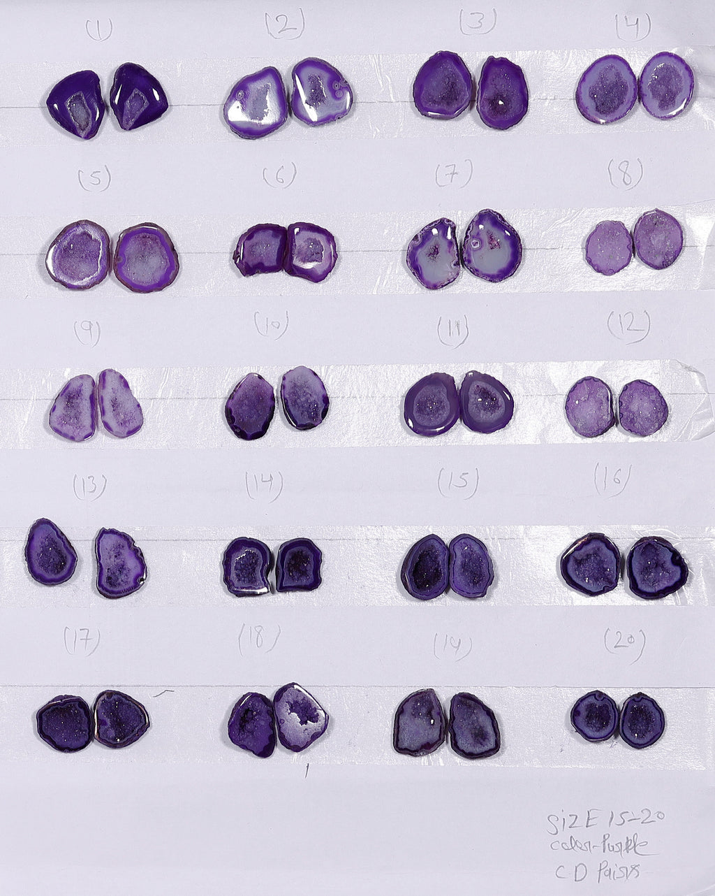 Geode Pairs (Earring) by Selection 15-20mm Purple Color