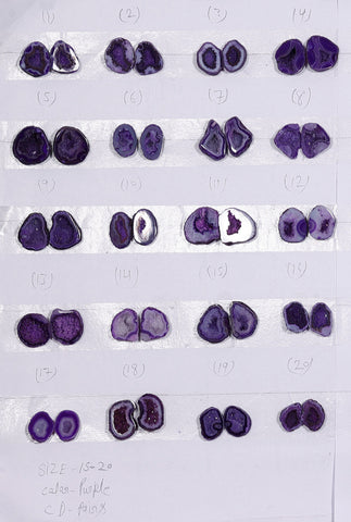 Geode Pairs ( Earring ) by Selection 15 - 20 mm Purple Color My Store