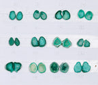 Geode Pairs (Earring) by Selection  15-20 mm Green Color