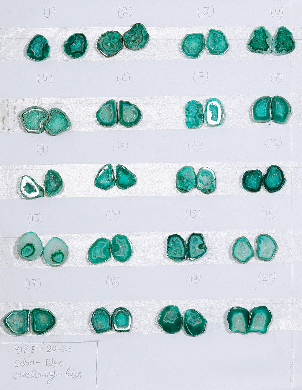 Geode Pairs (Earring) by Selection 20-25 mm Green Color
