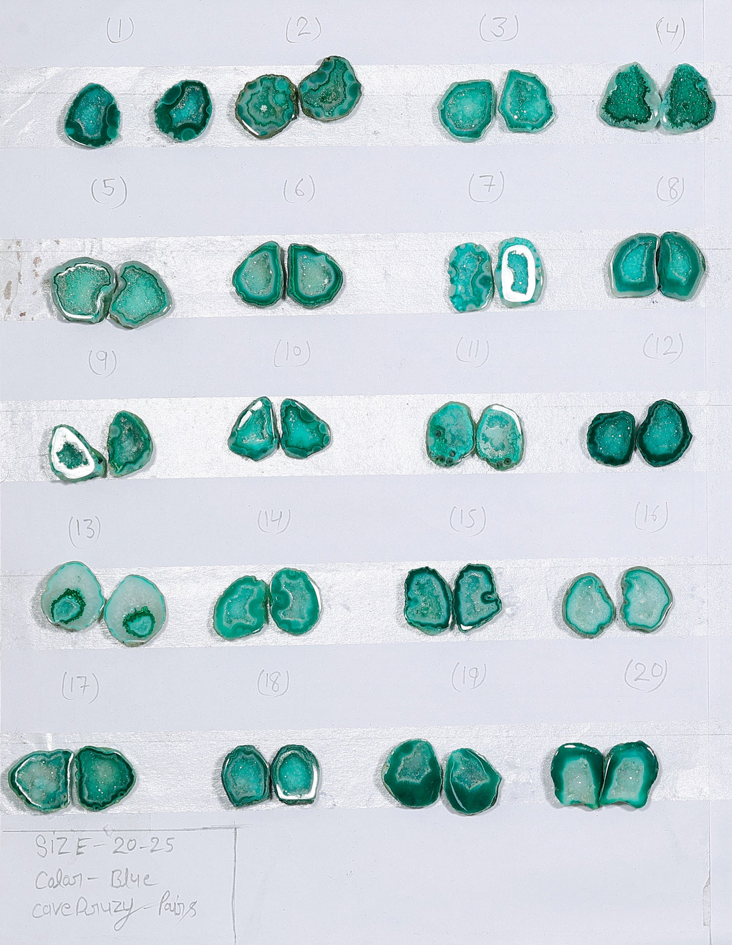 Geode Pairs (Earring) by Selection 20-25 mm Green Color