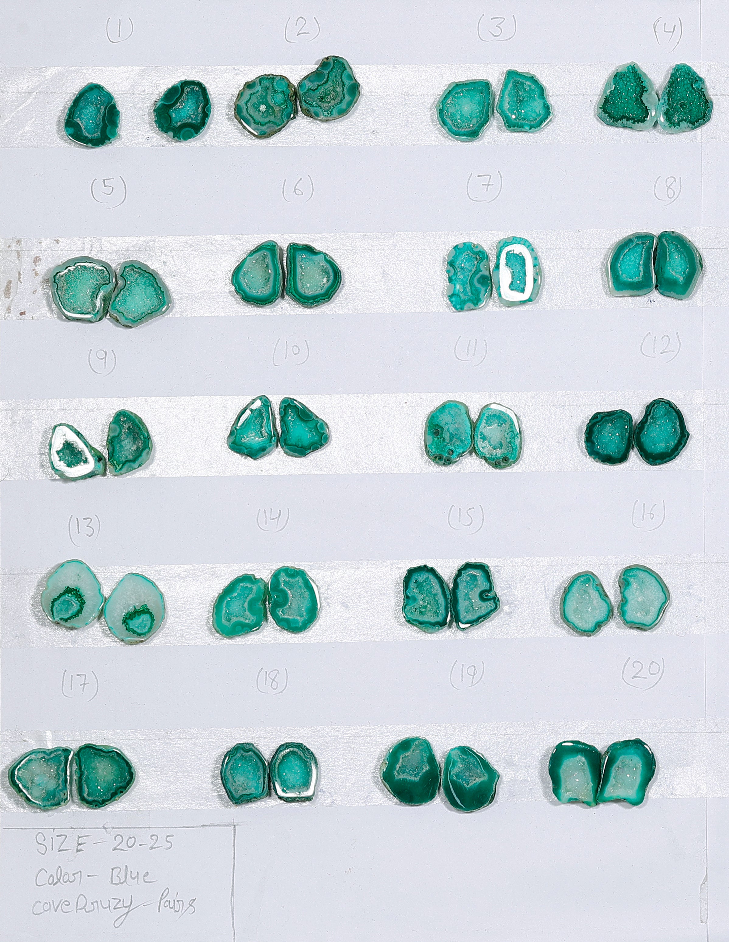 Geode Pairs (Earring) by Selection 20-25 mm Green Color
