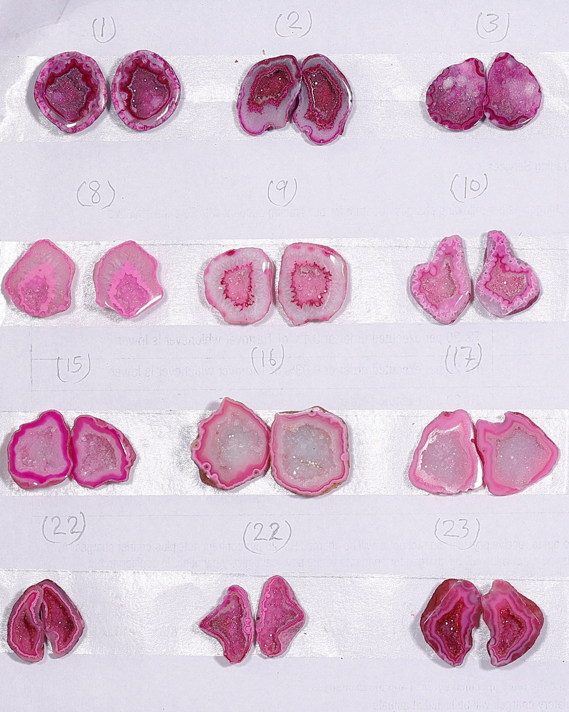 Geode Pairs (Earring) by Selection 20-25mm  Pink Color