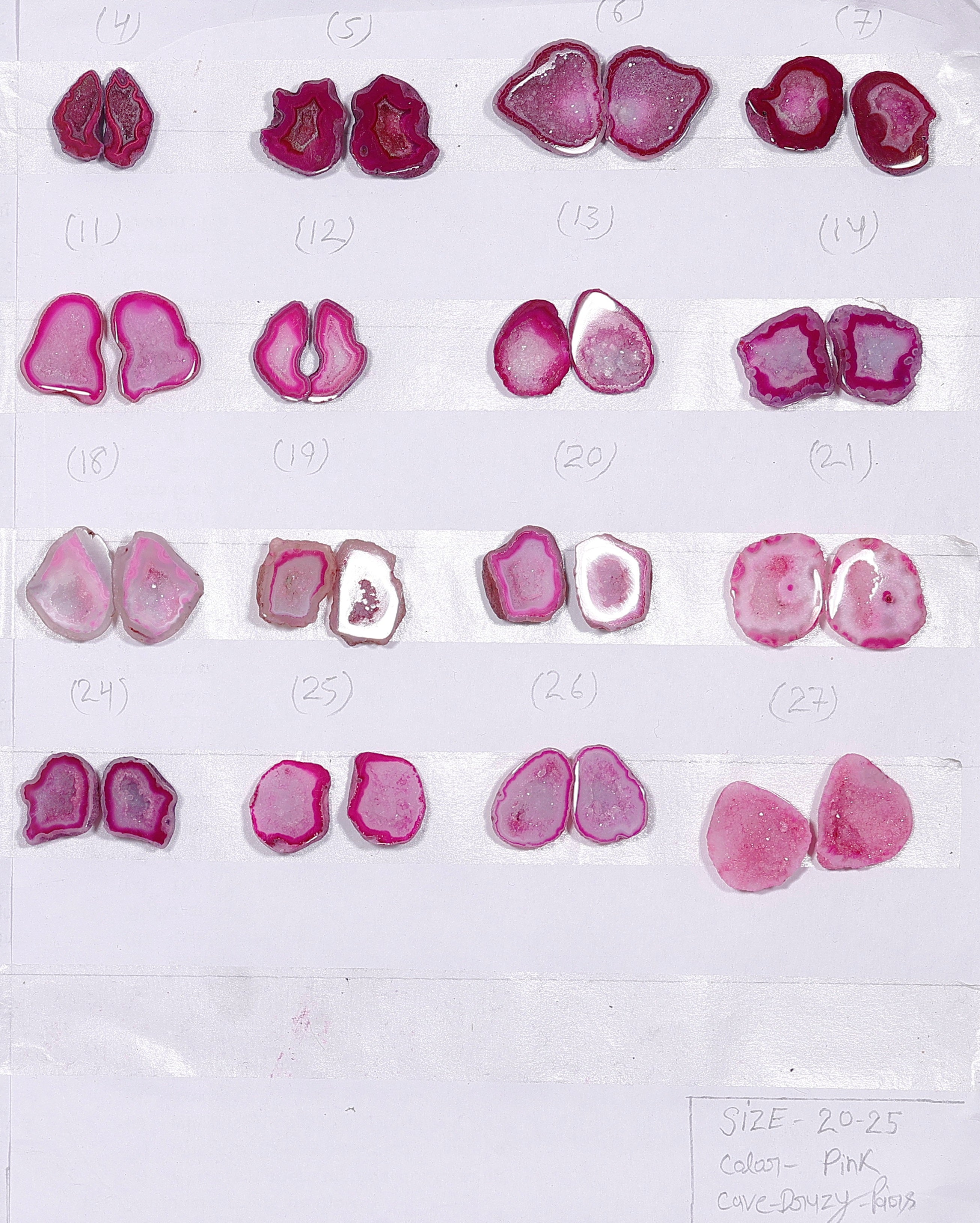 Geode Pairs (Earring) by Selection 20-25mm  Pink Color
