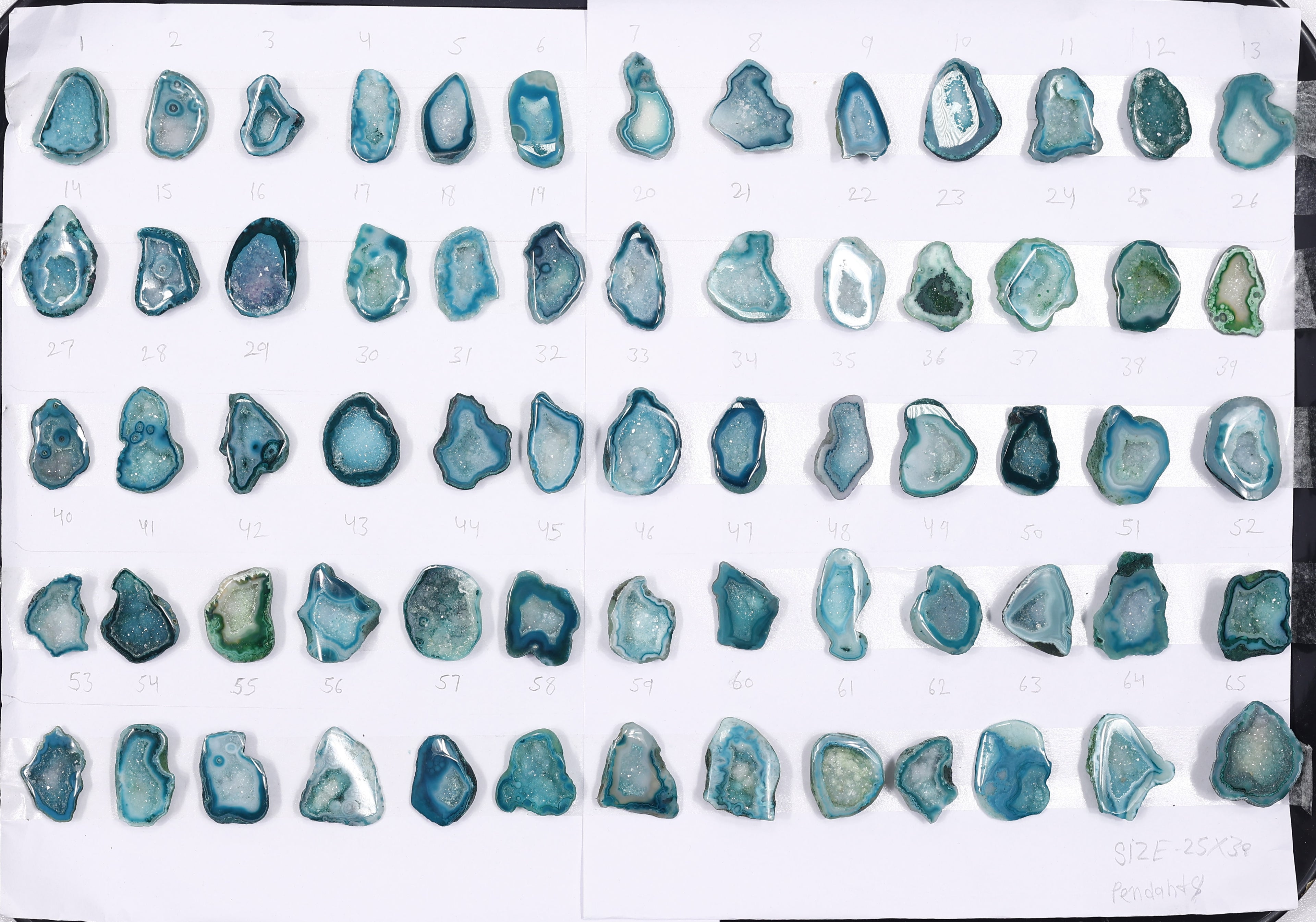 Geode Stones (Pendant) by Selection 25-30 mm Green For Making Pendant Jewelry