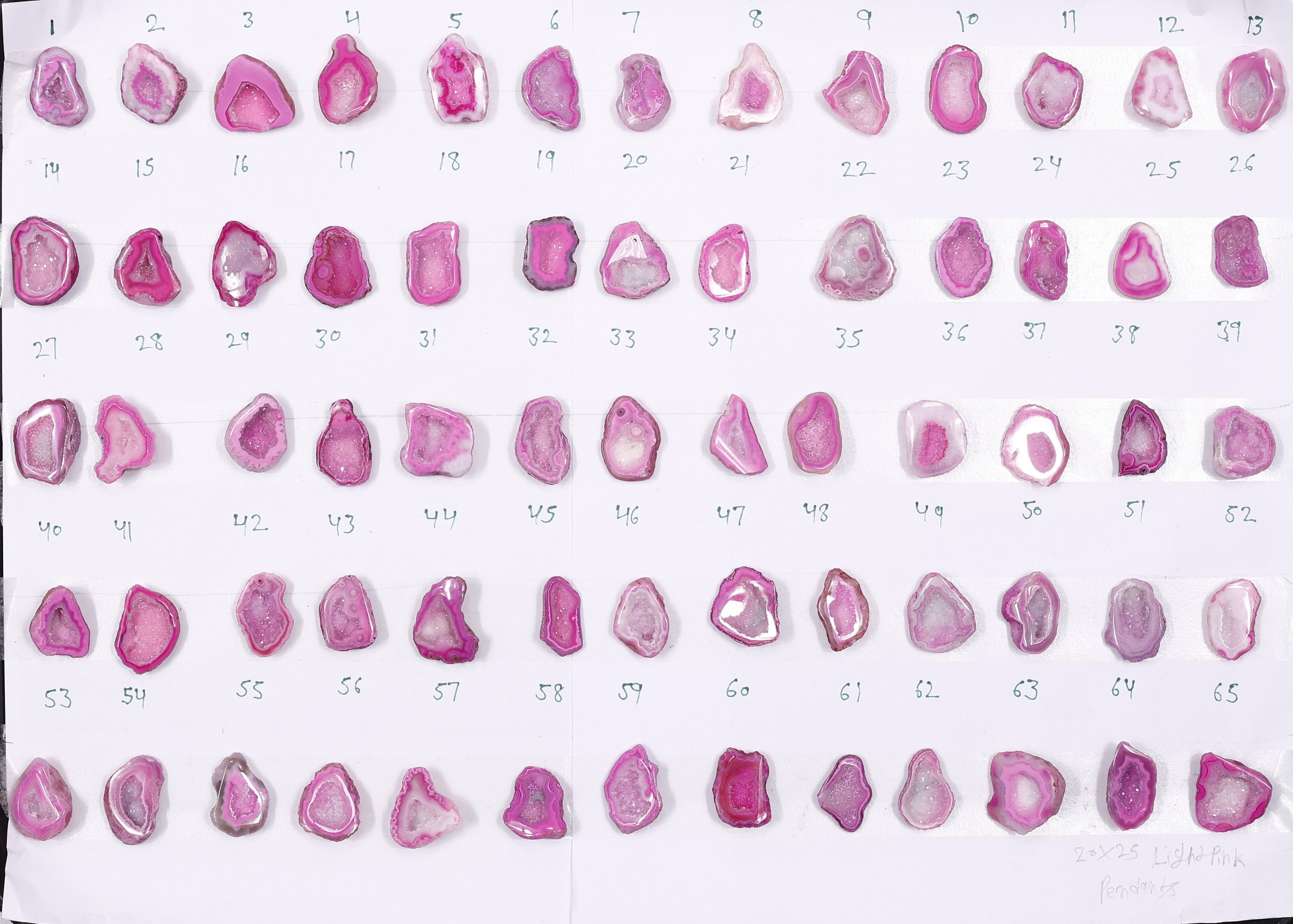 Geode Stones (Pendant) by Selection 20-25 mm Pink For Making Pendant Jewelry