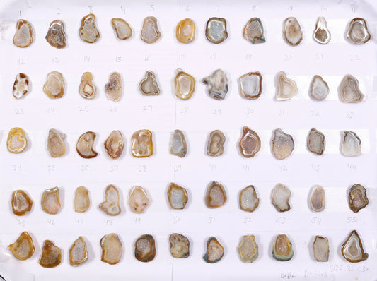 Geode Stones ( Pendant ) by Selection 25 - 30 mm Beige For Making Jewelry