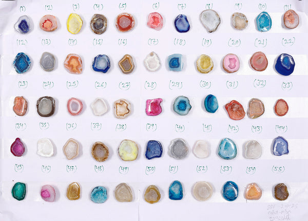 Geode Rings stone by Selection  20 - 25 mm Mix Color For Rings Making My Store