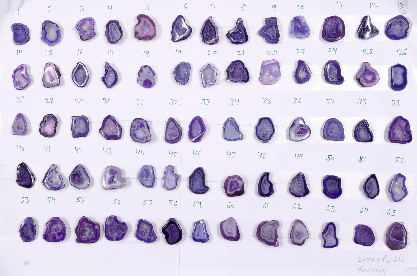 Geode Stones (Pendant) by Selection 20-25 mm Purple For Making Pendant Jewelry
