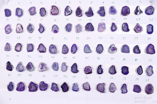 Geode Stones ( Pendant ) by Selection 20 - 25 mm Purple For Making Jewelry