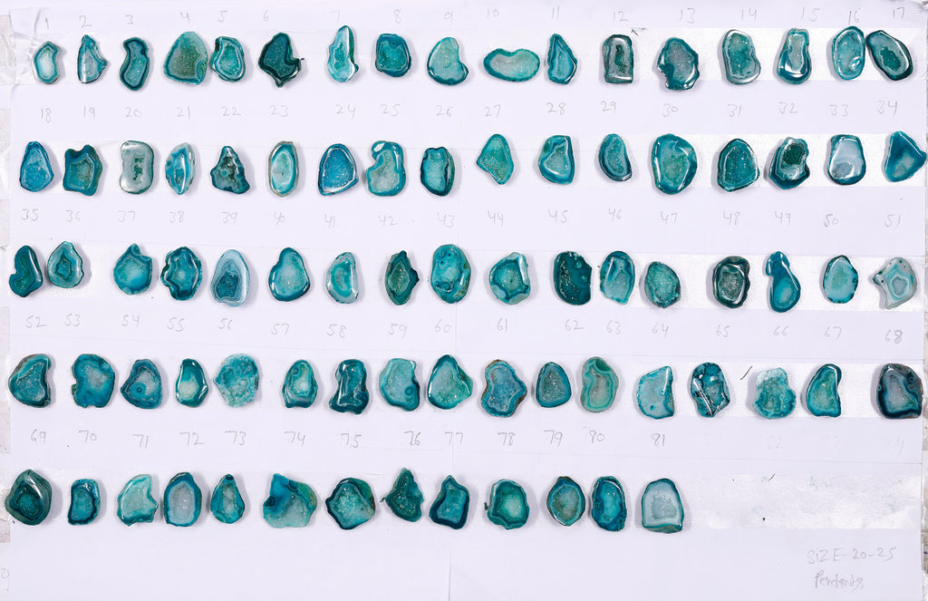 Geode Stones (Pendant) by Selection 20-25 mm Green For Making Pendant Jewelry