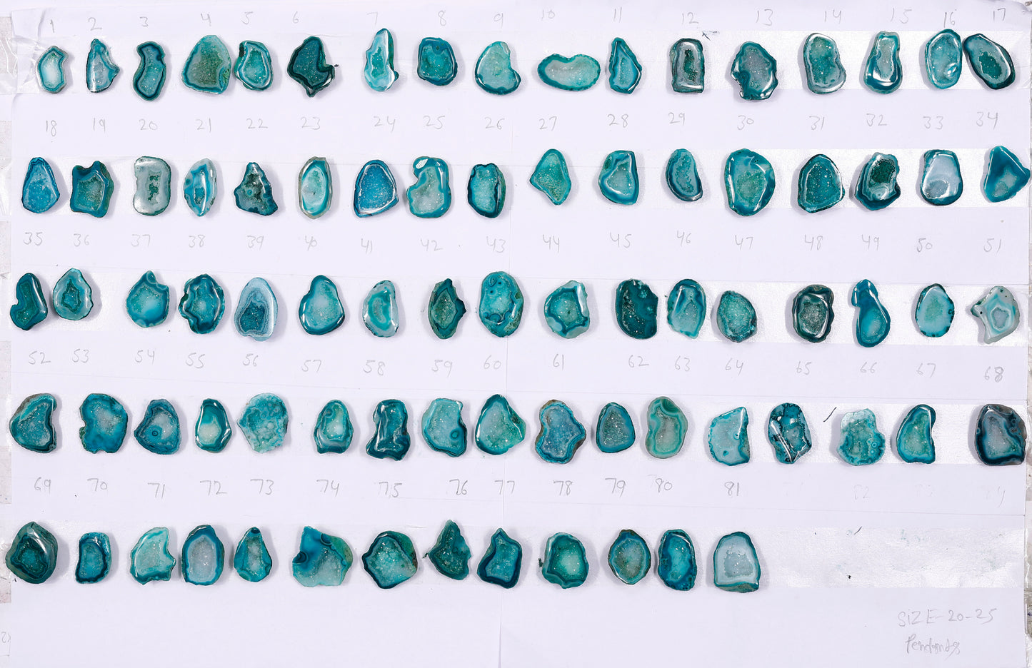 Geode Stones (Pendant) by Selection 20-25 mm Green For Making Pendant Jewelry