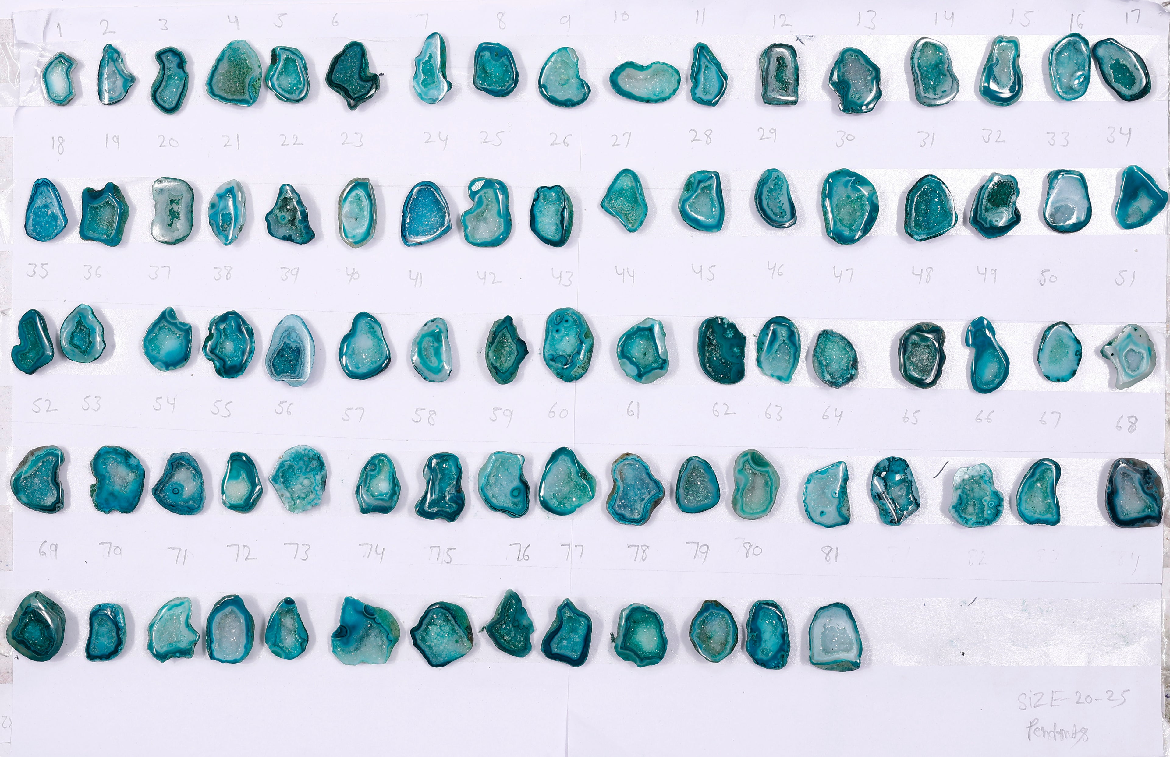 Geode Stones (Pendant) by Selection 20-25 mm Green For Making Pendant Jewelry