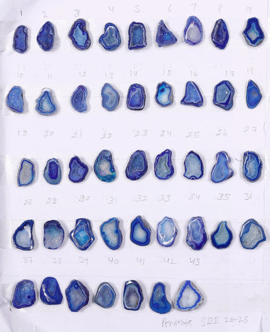 Geode Stones ( Pendant ) by Selection 20 - 25 mm Blue For Making Pendant Jewelry My Store