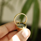 Agate Druzy Crystal Statement Ring – Gold Plated Adjustable Handmade Jewelry