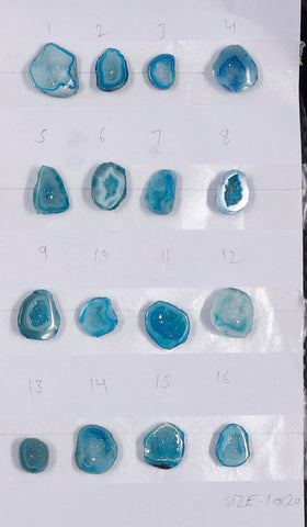 Geode stone by Selection  10 - 20 mm Light Aqua Color geodes ( Ring ) My Store