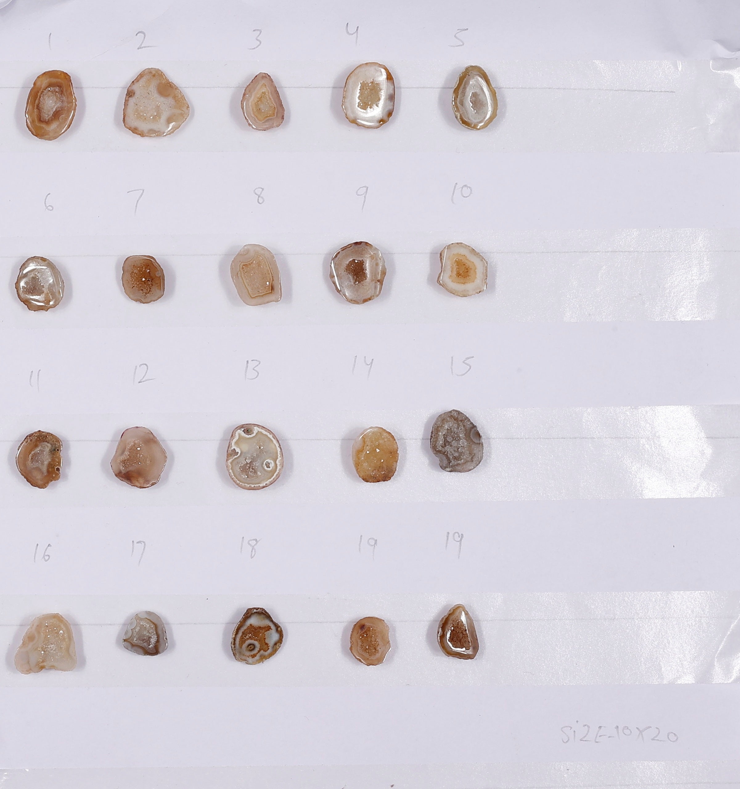 Geode Rings stone by Selection  10-20 mm Light Beige Color For Rings