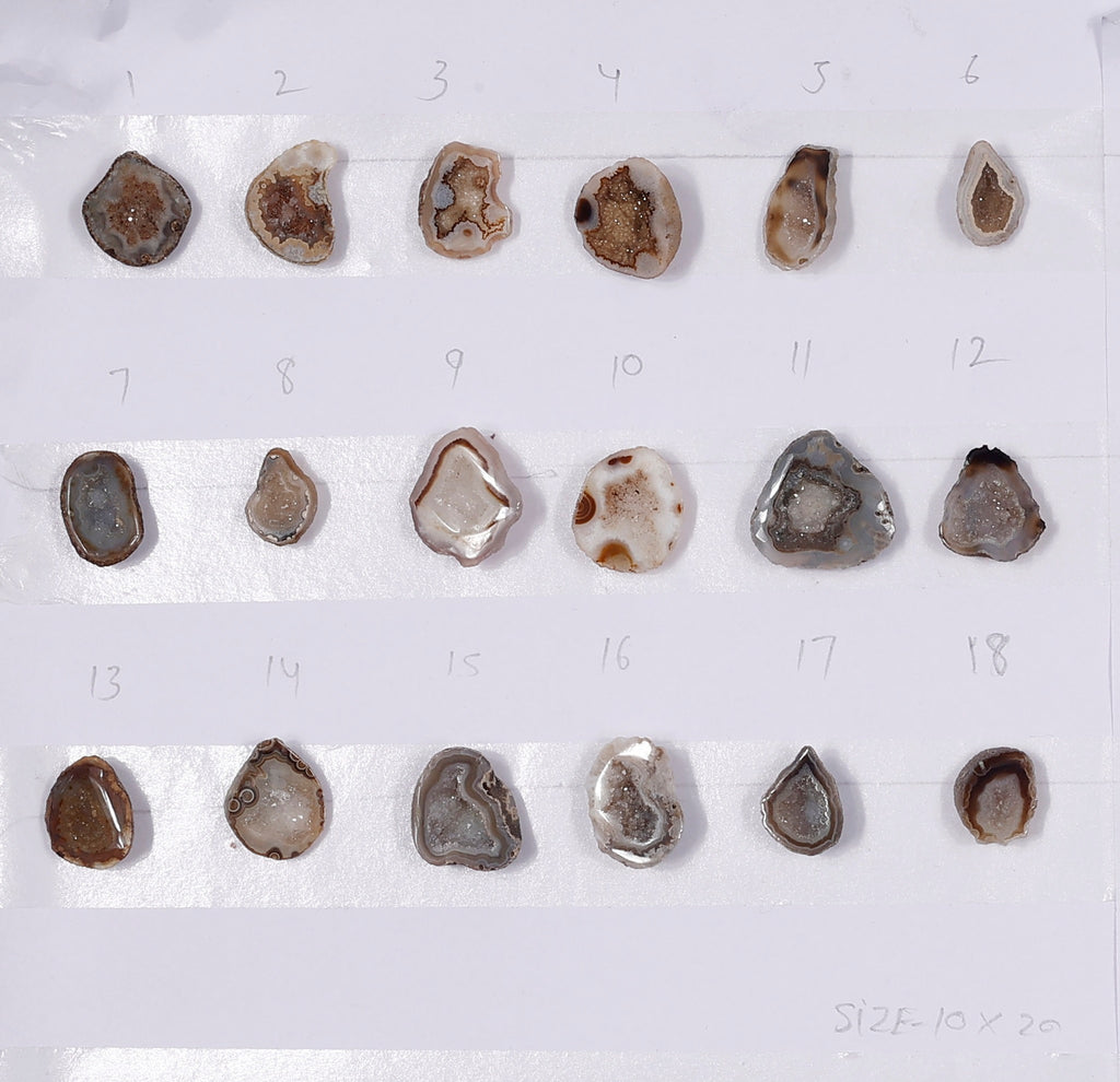 Geode Rings stone by Selection  10-20 mm Light Brown Color For Rings