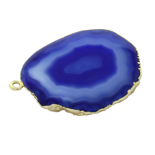 Agate Slice Connectors Pendants Gold Edged 10 - 40 mm - Meena Design