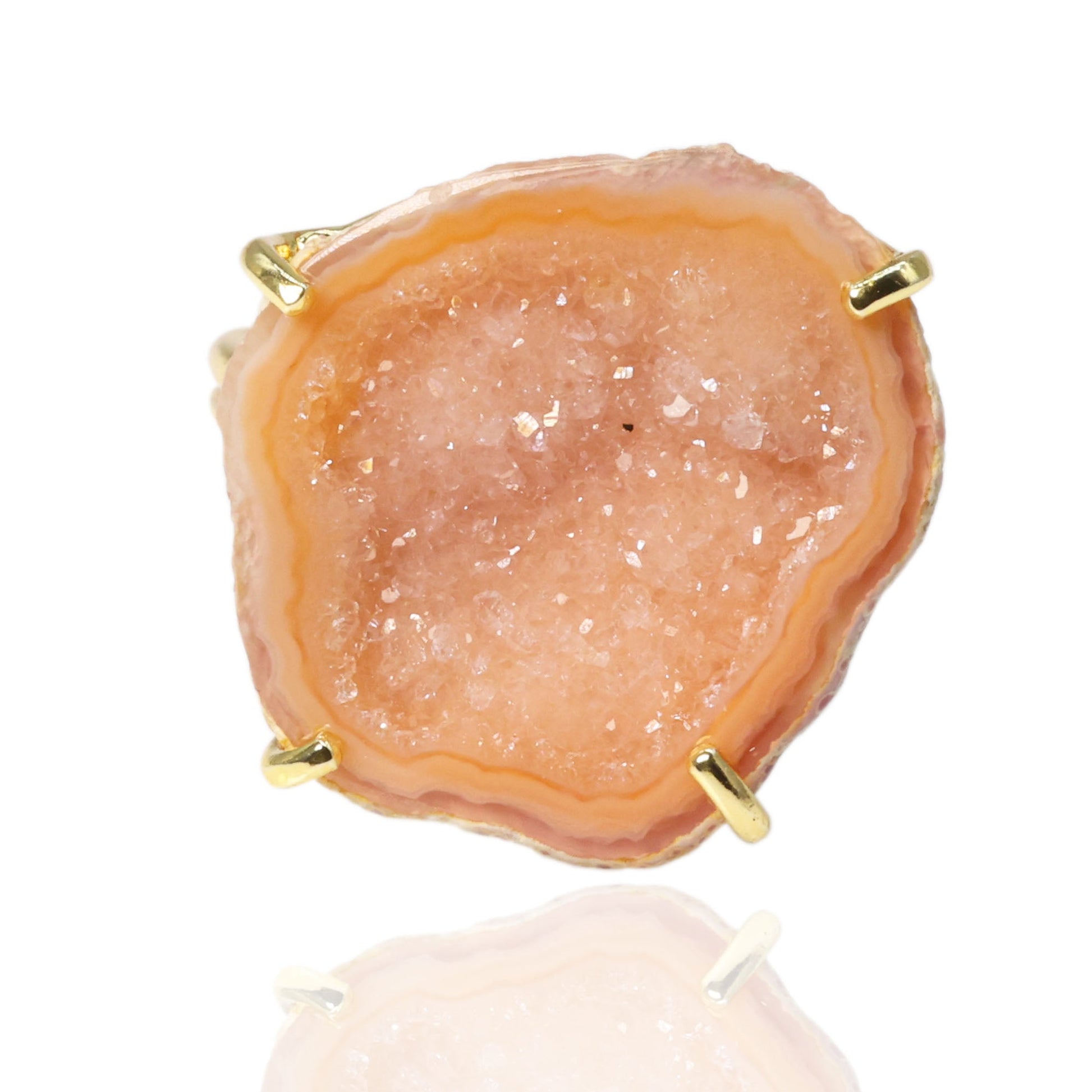 Anokha Small Geode Statement Rings, 15 - 25 MM, Unlimited Sparkle in Life !! - Meena Design