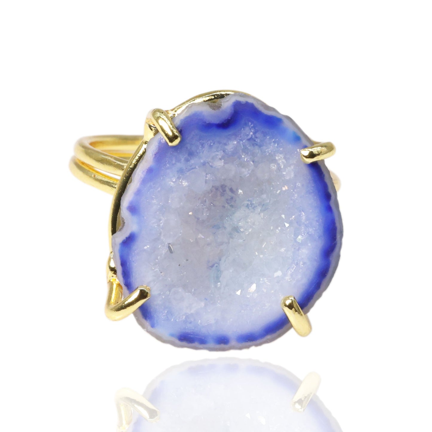 Anokha Small Geode Statement Rings, 15 - 25 MM, Unlimited Sparkle in Life !! - Meena Design