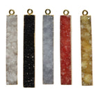 Druzy Bars Natural Gemstone Pendants And Connectors - Meena Design