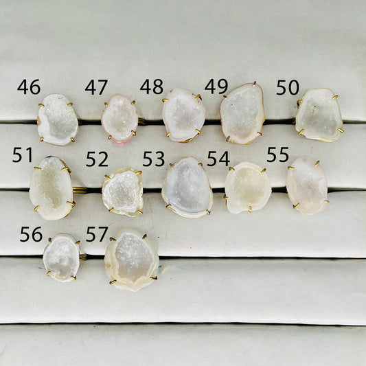 Anokha Kleine Geoden-Statement-Ringe, 15–25 mm, unbegrenztes Funkeln im Leben!!