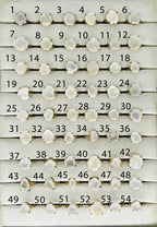 Rings by Selection Anokha Brass Gold Plated 15- 20mm White
