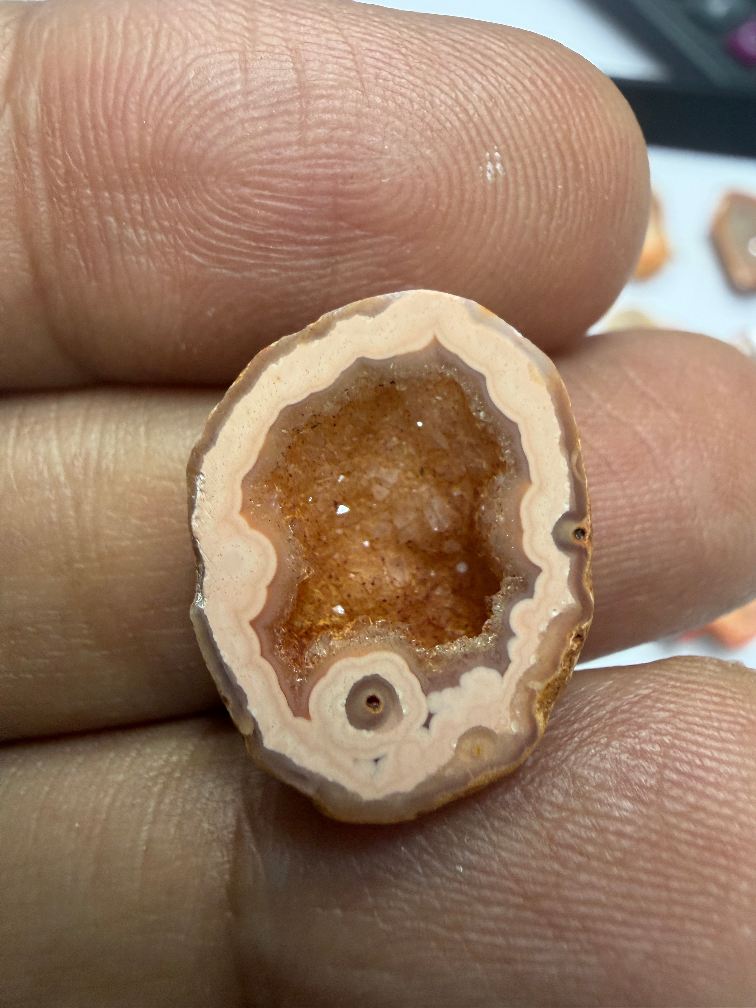 Orange Agate Druzy Geode Slices – Perfect for Ring Making
